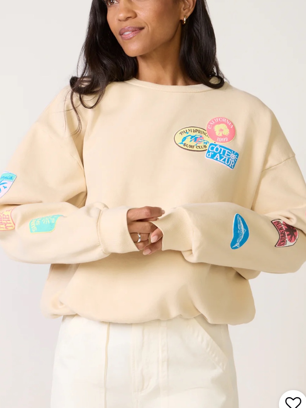 Daydreamer Destination Patches Oversized Crew size large